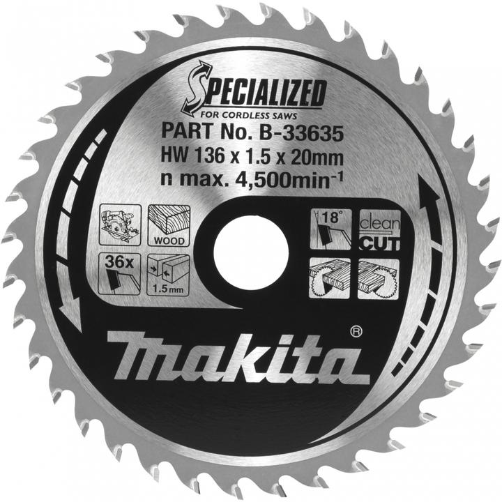 Immagine prodotto Makita Lama di sega circolare SPECIALIZZATA 136