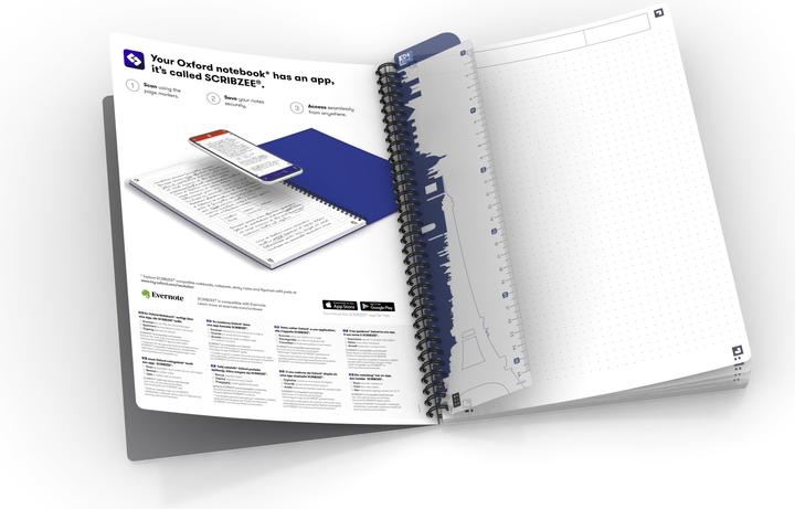 Actual product image Oxford Essentials" spiral book, B5 (B5, Checked)