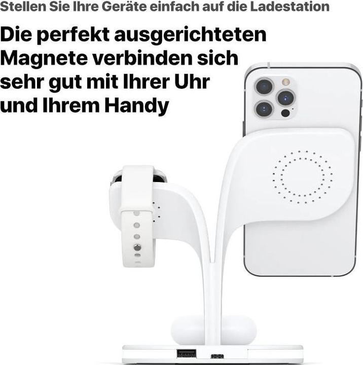 Immagine prodotto Hermex Caricatore wireless 5-in-1 Qi Quick Charger Docking Station (15 W)