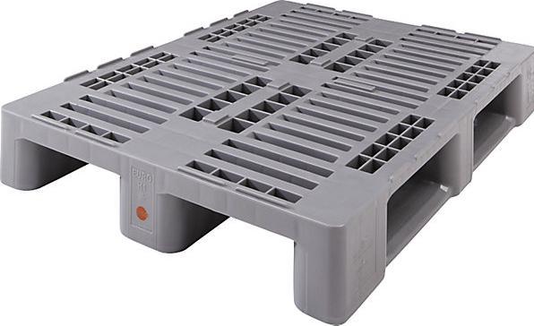 Actual product image kaiserkraft Reusable plastic pallet, max. load 5000 kg, LxWxH 1200 x 800 x 160 mm.