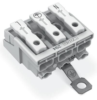 Image du produit Wago 294-4413 Borne de raccordement au réseau avec contact PE à visser sans (Divers)
