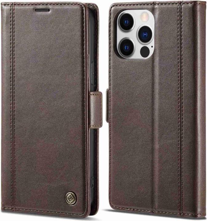 Produktbild Cover-Discount iPhone 14 Pro - Stand Flip Case Hülle braun (Apple iPhone 14 Pro)