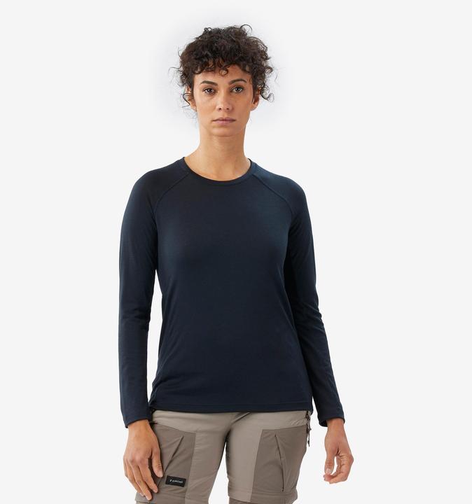 Forclaz Merinoshirt Damen langarm - Merino Resist blau