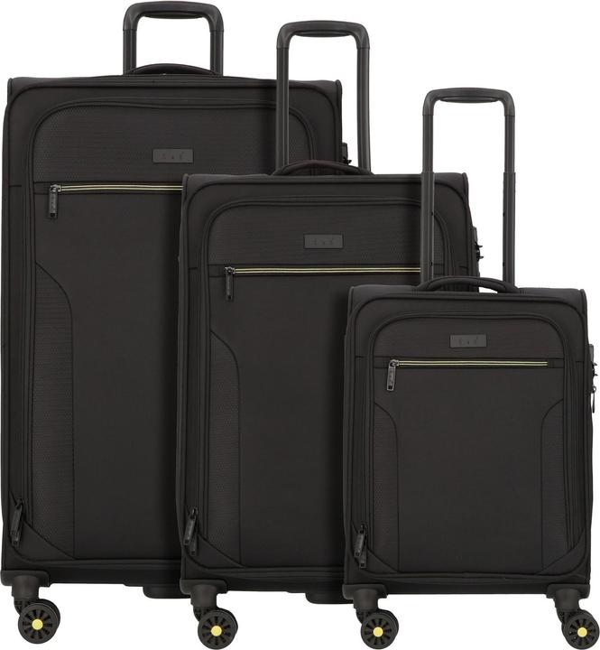 Produktbild D&N Travel Line 9704 4 Rollen Kofferset 3-teilig mit Dehnfalte (220 l, XL (ab 115l))