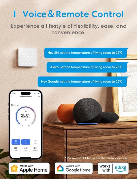 Actual product image Meross Smart thermostat