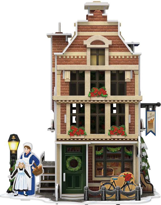 Produktbild Cubicfun Kubisches lustiges 3D-Puzzle „Holländische Bäckerei“ mit LED-Beleuchtung