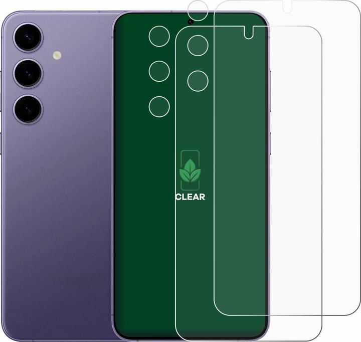 Produktbild ScreenLeaf Schutzfolie nachhaltiger Displayschutz Displayschutzfolie Folie Klar Transparent (2 Stück, Samsung Galaxy S21)
