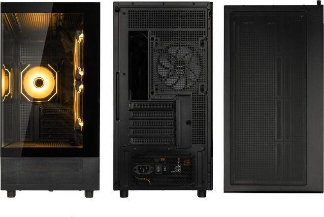 Actual product image GSI SmartAssembly ARGB Glass Micro-ATX Case - 650W Bronze (mATX)