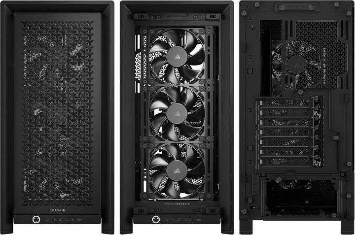 Actual product image Corsair Geh Midi FRAME 4000D RS Mid-Tower, Black (mATX, Mini-ITX, ATX, E-ATX)