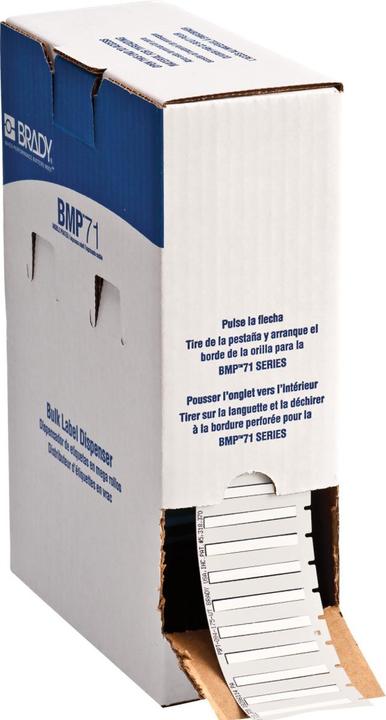 Actual product image Brady BM-094-175-342, Permasleeve, heat-shrinkable polyolefin, white, 44.83 x 4.60 mm, for cables