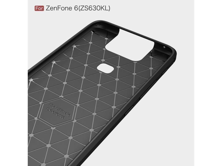 Produktbild Screenguard Asus ZenFone 6 Hülle Carbon Brushed Soft TPU (Asus Zenfone 6)