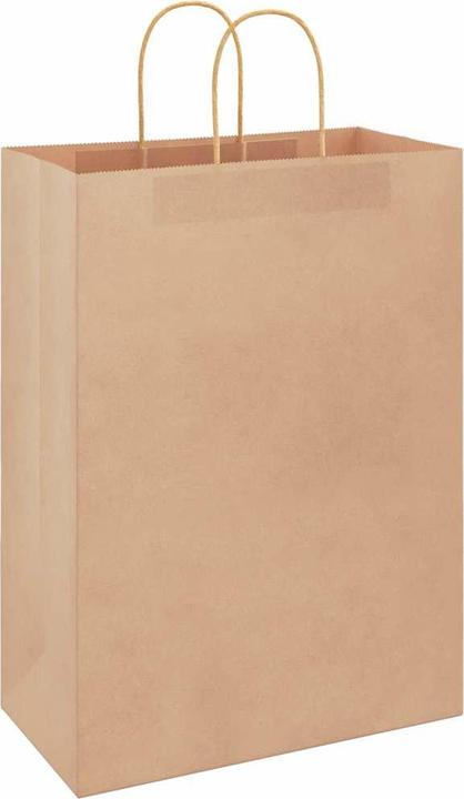 Actual product image VidaXL Kraft paper bags 250 pcs. with handle brown 32x17x44 cm paper bag (Gift bag, 250 x)