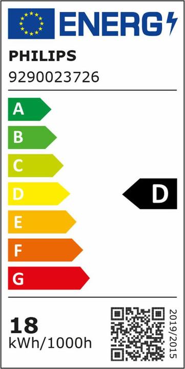 Energy Label Philips Lamp (E27, 17.50 W, 2452 lm, 1 x, D)