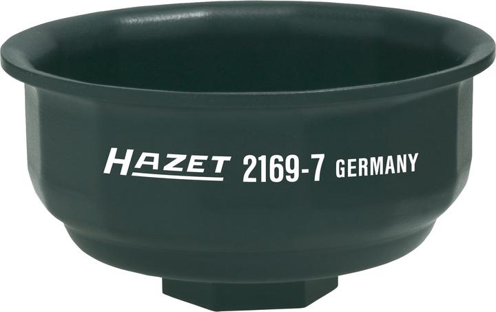 Produktbild HAZET Ölfilter-Schlüssel 2169-7 ∙ Vierkant12,5 mm (1/2 Zoll) ∙ Aussen 14-kant Profil ∙ 76 mm