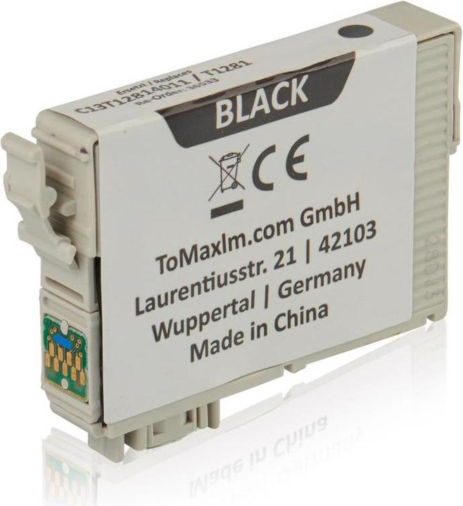 Produktbild Inkadoo Druckerpatronen kompatibel zu Epson C13T12814011 / T1281 XL Tintenpatrone, schwarz Schwarz (BK)