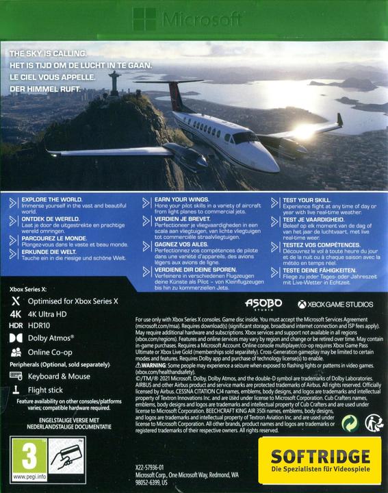 Actual product image Microsoft Flight Simulator Standard Edition (Xbox Series X, DE)