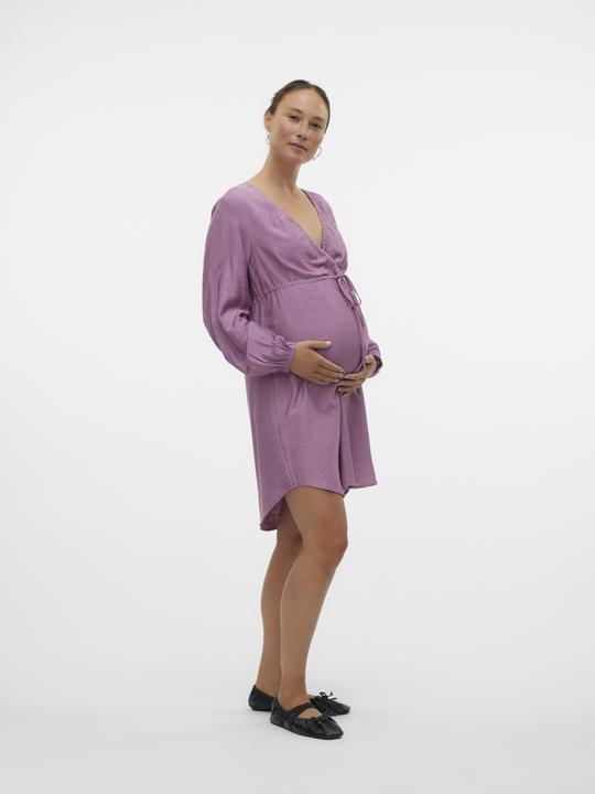 Actual product image Mamalicious Regular fit V-neck Elasticated cuffs Short dress Dress (XXL)