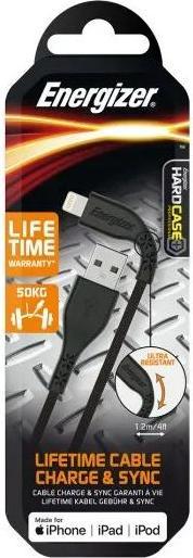 Actual product image Energizer Ultra Resistant USB Lightning Cable (1.2m) black (1.20 m, USB 3.2 Gen 1)