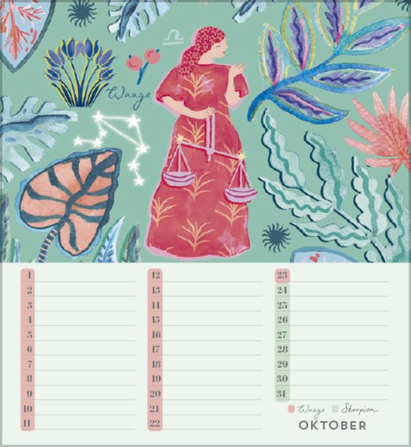 Produktbild Geburtstagskalender Sternzeichen (Deutsch)