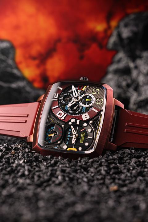 Produktbild Nubeo NB-6084-02 Herrenuhr Odyssey Triple Time-Zone Limited 58mm 5ATM (Chronograph)