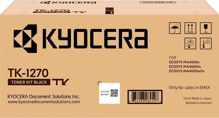 Actual product image Kyocera Toner black TK-1270 approx. 10,000 pages (FC)