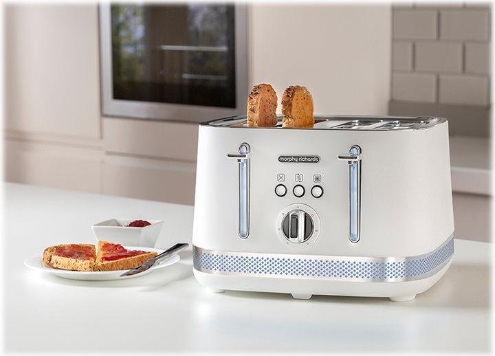 Morphy Richards Illumination weisser 4-Scheiben-Toaster