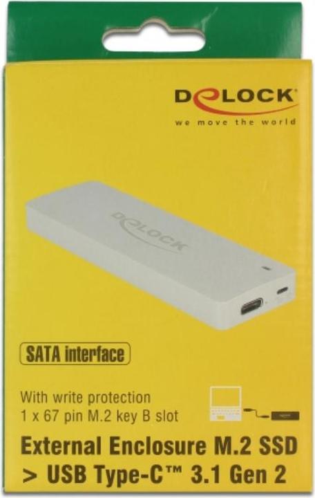 Produktbild Delock M.2 SATA zu USB.3.1 Gehäuse (M.2, M.2 2260)