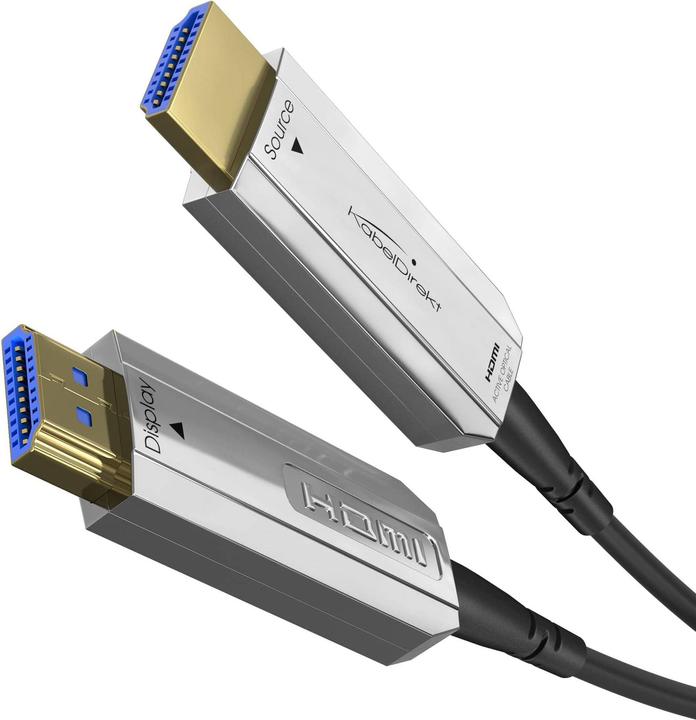Actual product image KabelDirekt - Optical HDMI 2.0 cable - 50m - PRO Series - 4K @ 60Hz (50 m, HDMI)