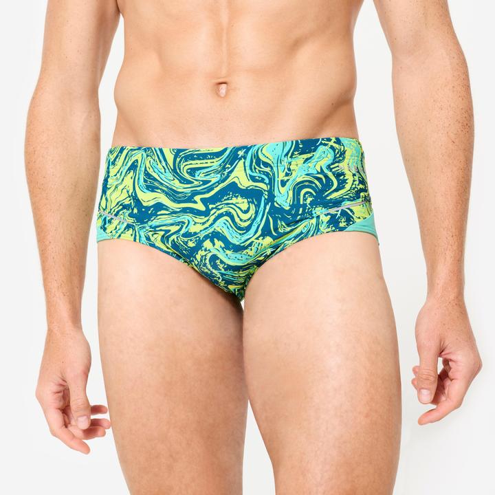 Image du produit Nabaiji Slip de bain bandeau natation Homme - 900 pint jaune vert (XL)