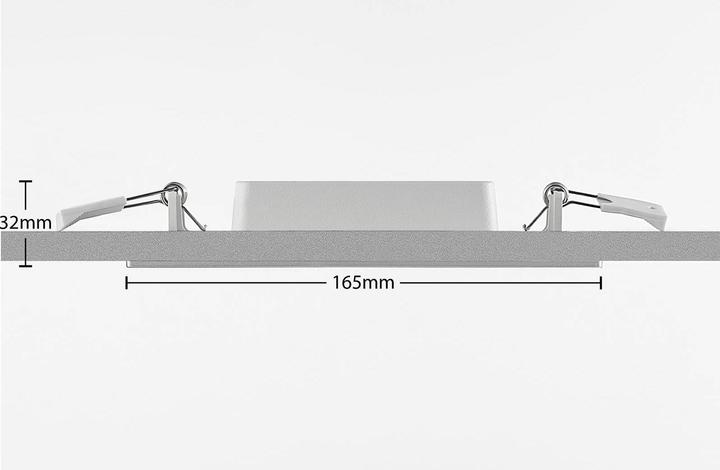 Image du produit Prios Lampe LED à encastrer Helina, argent, 16,5 cm (820 lm)
