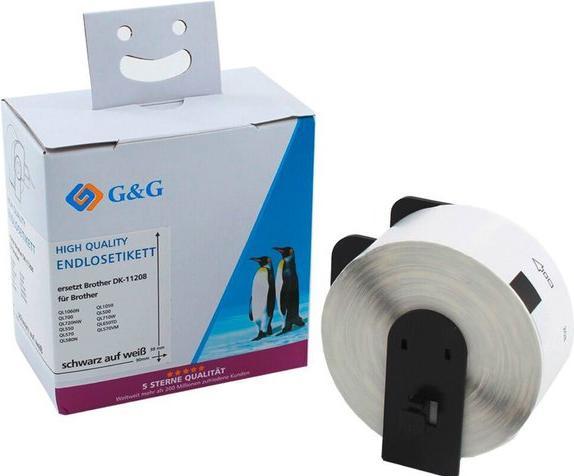 Actual product image Labels Roll Compatible Replaces Brother DK-11208 90 x 38 mm Paper White 4