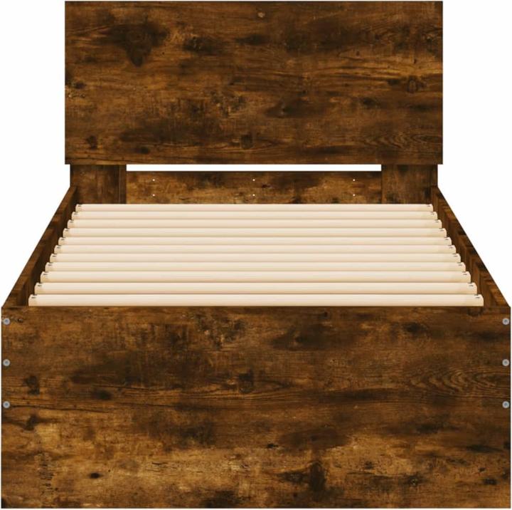 Produktbild VidaXL Bettgestell mit Kopfteil und LED-Beleuchtung (160 x 200 cm)