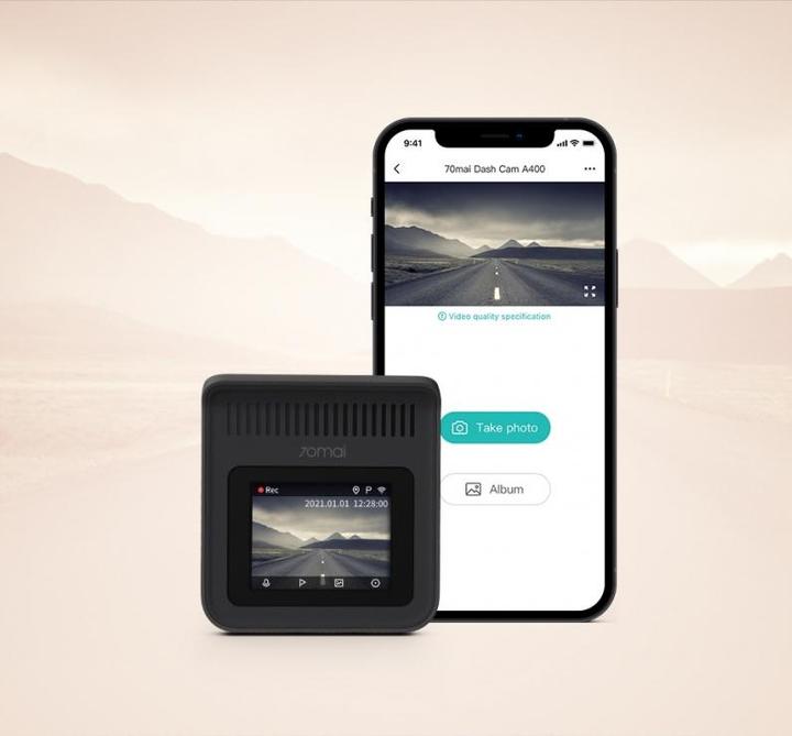 Immagine prodotto 70mai Streckenrekorder Xiaomi Dash Cam A400 Raudon (Microfono incorporato, Visione notturna, WiFi, QHD)