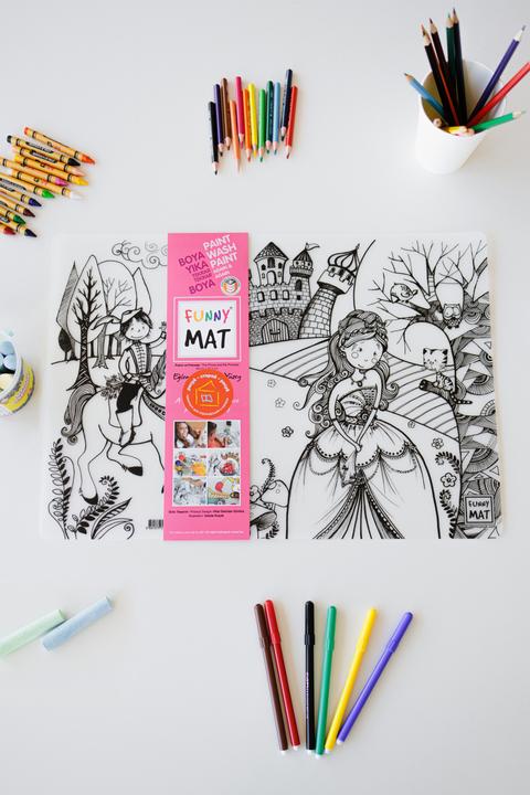 Immagine prodotto Funny Mat Tappeto da colorare lavabile Il principe e la principessa (48 x 33,5 cm)