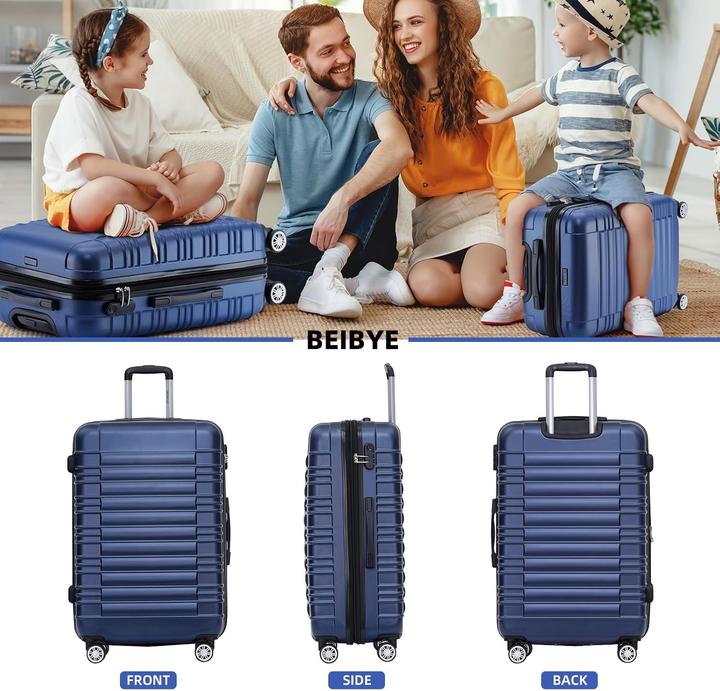 Image du produit Beibye Hartschalen-Kofferset mit Zwillingsrollen (Bagage à main (jusqu'à 50l), M (50 - 90l), L (90 - 115l))