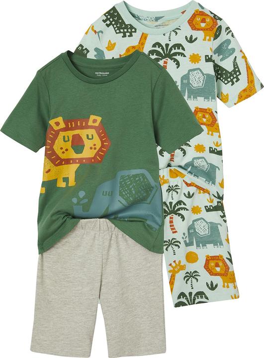 Produktbild Vertbaudet 2er-Pack Jungen Sommer-Schlafanzüge, Savannentiere mit Recycling-Baumwolle (152)