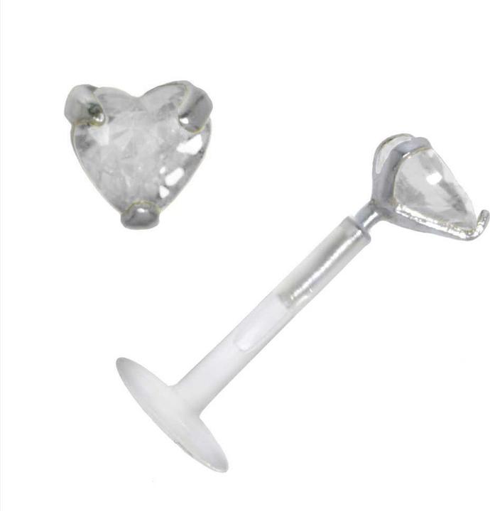 Produktbild Bijouteria Piercing für Lippe/Tragus (Bioplast, Silber 925, Zirkonia)