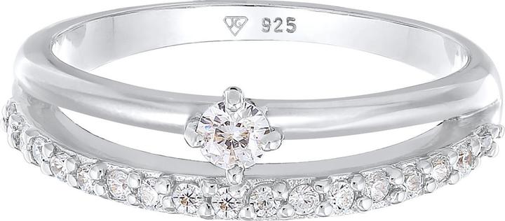 Immagine prodotto Elli Anello di cristallo, set di anelli, anello solitario (54, 925 Argento)