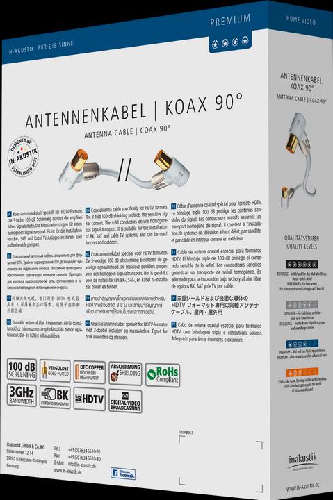 Actual product image Inakustik Premium 90 (100 dB, Antenna cable)