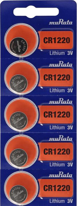 Actual product image AccuCell Batterie CR1220, IEC CR1220, 5 Stück (5 pcs., CR1220, 38 mAh)