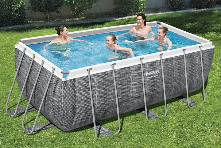 Immagine prodotto Bestway Piscina rettangolare con telaio di alimentazione (412 x 201 x 122 cm)
