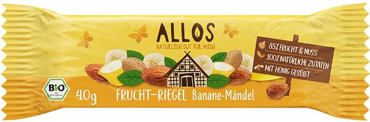 Produktbild Allos Bio Fruchtschnitte Banane-Mandel 40 g (1 Stk., 40 g)