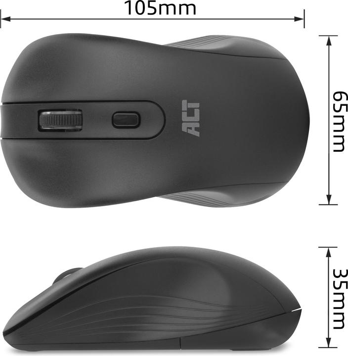 Produktbild AC5105 Maus Beidhändig RF Wireless Optisch 1000 DPI (Kabellos)