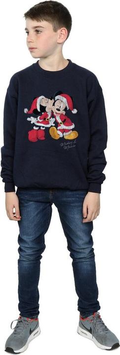 Actual product image Disney Boys Mickey And Minnie Christmas Kiss Sweatshirt (140, 146)