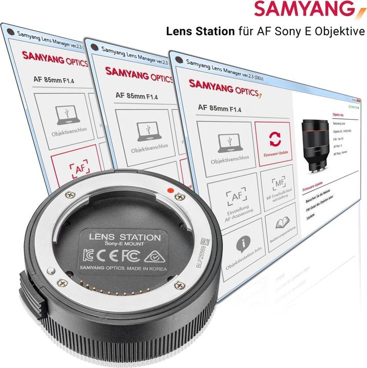 Actual product image Samyang Lens Station