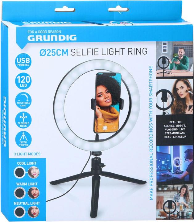 Immagine prodotto Grundig Anello luminoso per selfie 120 LED, 25 cm