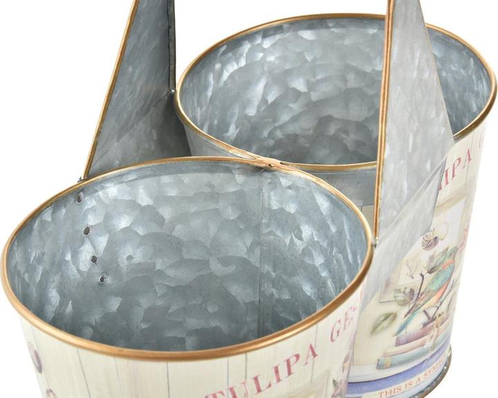 Produktbild DKD Home Decor Blumentopf Rosa Metall Shabby Chic 24 x 12 x 23 cm (24 cm)