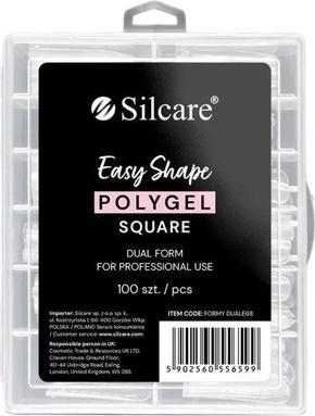Produktbild Silcare Dual Mould For Acrylic Gel Clear Square 100Pcs.