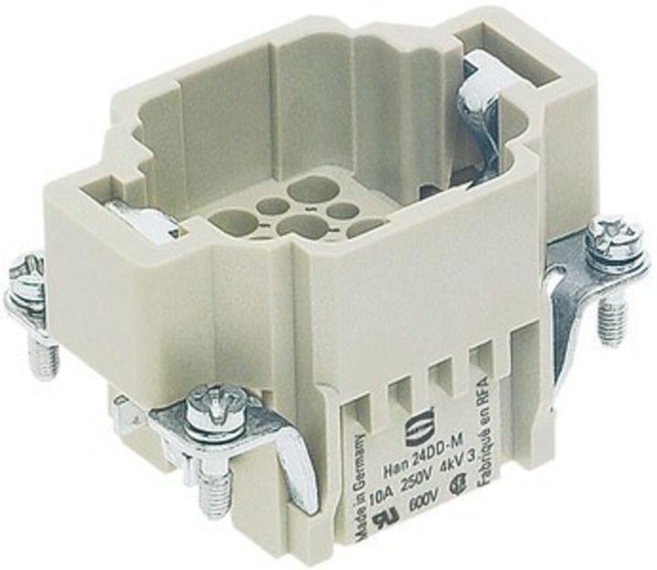 Image du produit Harting HAN DD Connecteur, insert type 6 connecteur mâle à sertir max 2,5mm2, 10A24 pôles