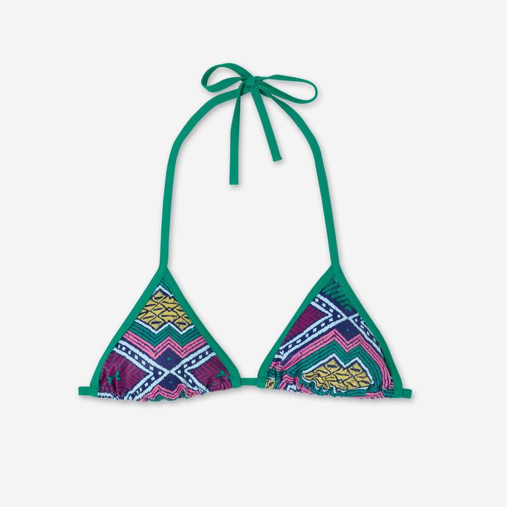 Olaian Bikini-Oberteil Damen Triangel Surfen Mae Sangria grün